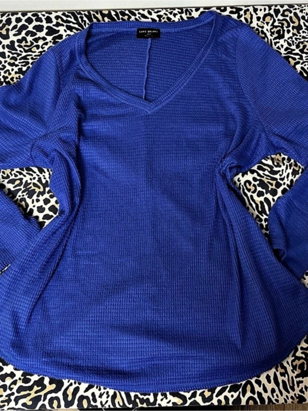 Lane Bryant Blue V-Neck Long Sleeve Top Size 18/20 Like New